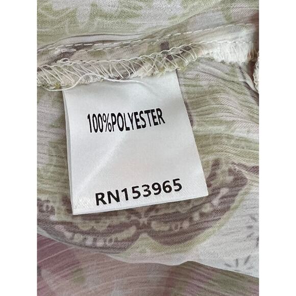 NWT Area Stars Floral Neutral Colors Cropped Sleeveless V-neck Tank Top Size L - Picture 7 of 8